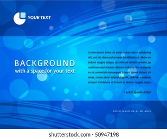 Abstrakter, blauer horizontaler Hintergrund - im Briefformat