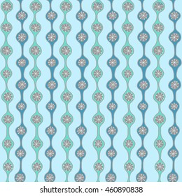 abstract blue hues vertical seamless pattern