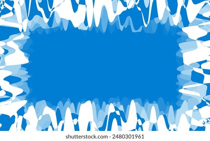 Abstrakter blauer Eisrahmen, winterliches Hintergrunddesign. 
