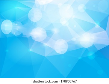 Abstract blue ice polygonal background. Vector EPS10.