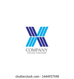 abstract blue icon logo design