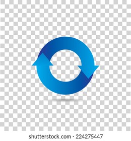 abstract  blue icon on the checkered background
