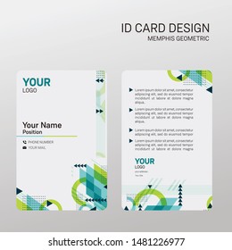 Abstract blue id card design.