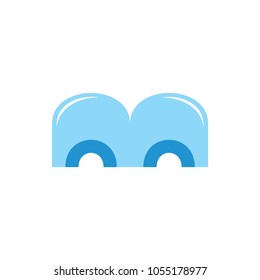 abstract blue igloo house symbol vector 