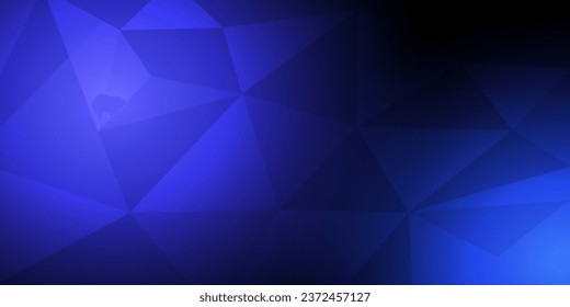 Fondo de diseño geométrico abstracto azul e índigo. Pancarta triangular con papel pintado de añil y azul. Resumen de fondo poligonal. Ilustración vectorial.