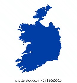 Mapa Abstrato Simples de Blue Ireland