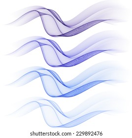 Abstract blue isolated waves