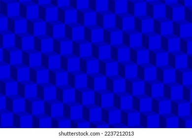 Abstract blue Isometric cube Background texture. Seamless pattern vector illustration