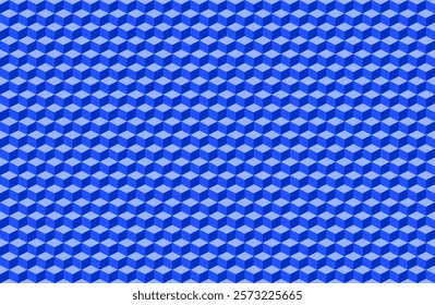 Abstract blue isometric cube pattern background 
