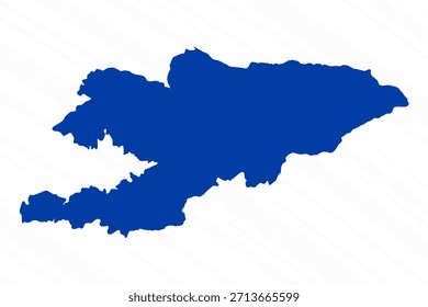 Abstrakt Blau Kirgisistan Einfache Karte