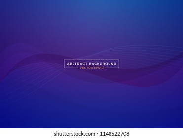 abstract blue landing page website banner template with waving shape 