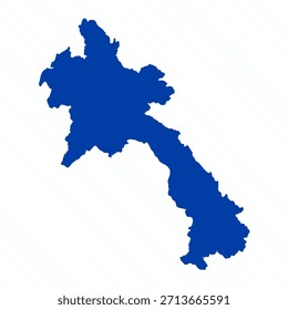 Abstractas Azul Laos Mapa simple