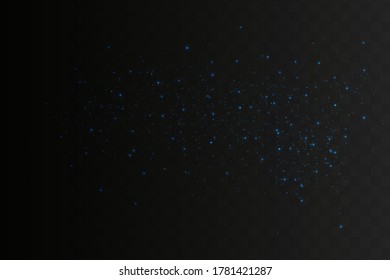 Abstract blue laser beam. Transparent isolated on black background. Vector illustration.the lighting effect floodlight directional.