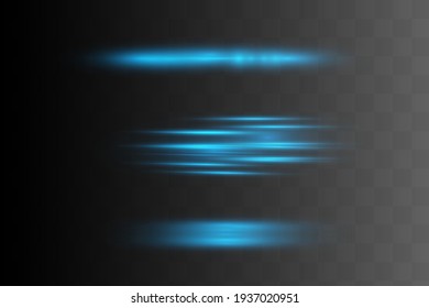 Abstract blue laser beam. Transparent isolated on black background. Vector illustration.the lighting effect.floodlight directional