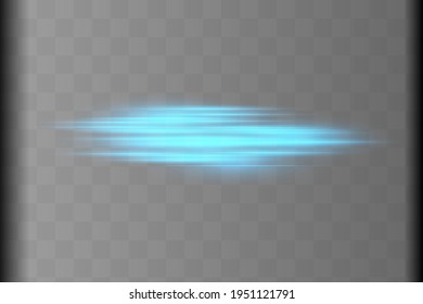 Abstract blue laser beam. Transparent isolated on black background. Vector illustration.the lighting effect.floodlight directional