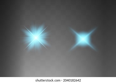 Rayo láser azul abstracto. Transparente aislado en el fondo negro. Ilustración del vector.el efecto de iluminación.alumbrado directo