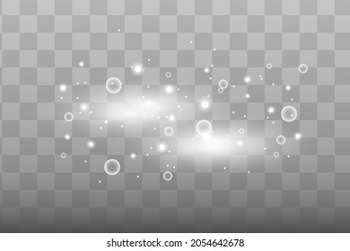 Abstract blue laser beam. Transparent isolated on  background. Vector illustration the lighting effect floodlight directional.