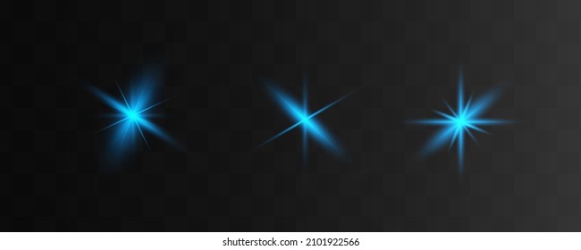 Abstract blue laser beam. Transparent isolated on black background. Vector illustration.the lighting effect.floodlight directional