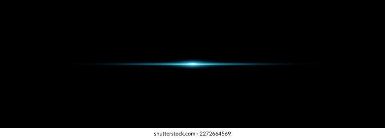 Abstract blue laser beam. Transparent isolated on black background. Vector illustration. light effect. Directional spotlight