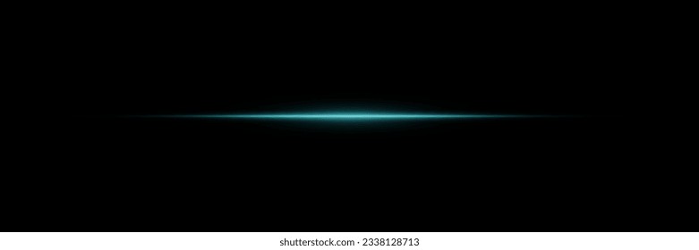 Abstract blue laser beam. Transparent isolated on black background. Vector illustration. light effect. directional spotlight