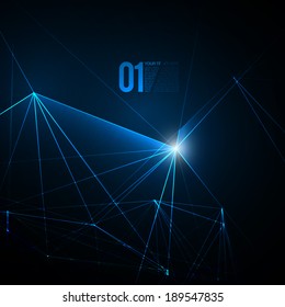 Abstract Blue Laser Light | EPS10 Vector Background