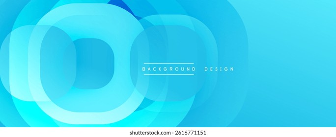 Abstract blue layers create dynamic visual effect. Smooth gradients suggest depth, modern aesthetic. Minimalist design, clean presentation.