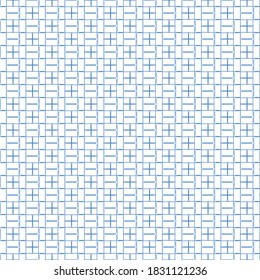 Abstract blue  Leaves Seamless Vector Pattern. Geometric texture. Repeating background.
