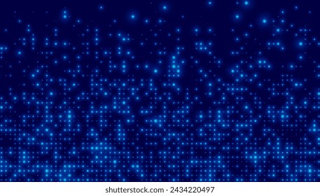 Abstract Blue LED Panel Lights Background. Beautiful Sparks Shine Special Light. Vector Sparkles. A Beautiful Illustration for Postcard. Vector Illustration.