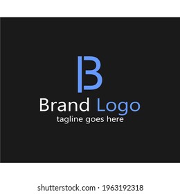 abstract blue letter B logo
