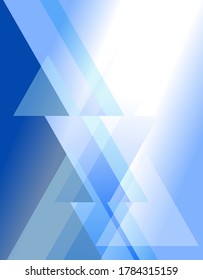 Abstract Blue Levels Triangle Geometric Graphic Background Vector