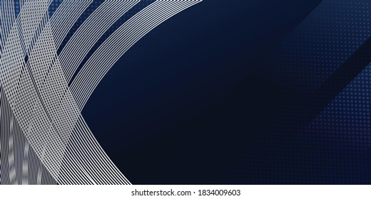 Resumen de flecha azul de luz sobre negro con diseño de malla hexagonal diseño de tecnología futurista de lujo moderno ilustración vectorial de fondo.