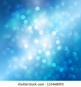 Abstract blue light  background with bokeh effect