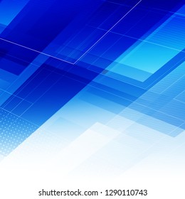 Abstract blue light background with polygonal shapes. Vector illustration.
