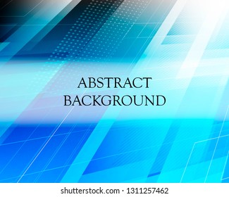 Abstract blue light background with polygonal shapes and place for Your text. Vector illustration.