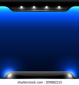 Abstract blue Light Background - vector illustration