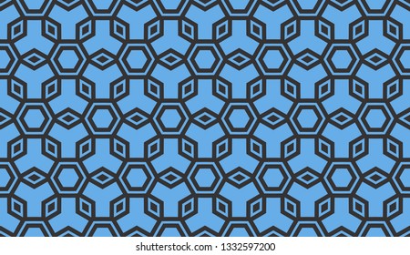 Abstract blue light background.Vector seamless pattern