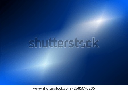Abstract Blue Light Beam Across Dark Background. Gradient, Lens Flare, and Modern Design