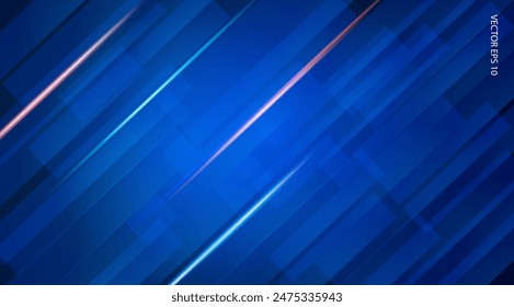 Abstraktes Blaulicht BG . Technologie, Nanotechnologie, Moderne und Digital-Tech-Konzept Hintergrund. Geeignet für Banner, Kulisse, Präsentation und Website