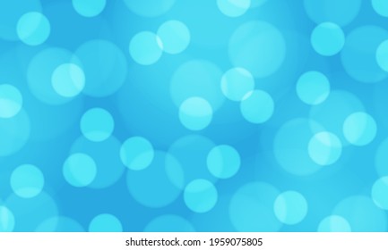 Abstract blue light blur bokeh background vector illustration.