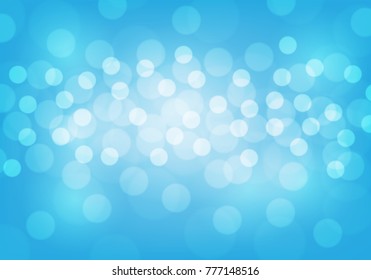 Abstract blue light bokeh luxury background vector illustration.