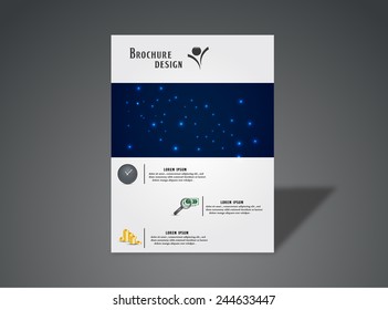 Abstract Blue light Brochure