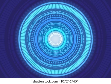 Abstract blue light circle energy power technology design modern futuristic background vector illustration.