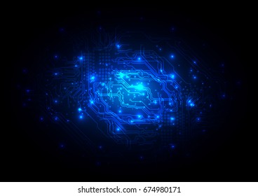 Abstract blue light circuit background technology. illustration vector design