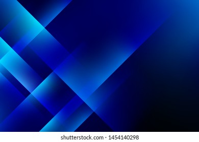 Abstract blue light crystal on dark background.