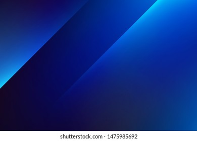 Abstract blue light crystal on dark background.