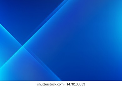 Abstract blue light crystal on dark background.