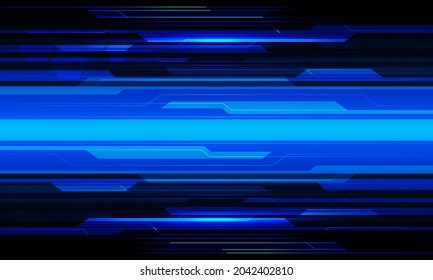 Resumen de diseño geométrico de circuito ciberluminado azul de la tecnología futurista moderna ilustración vectorial de fondo. 
