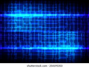 abstract blue light effect and  line technology on dark blue background