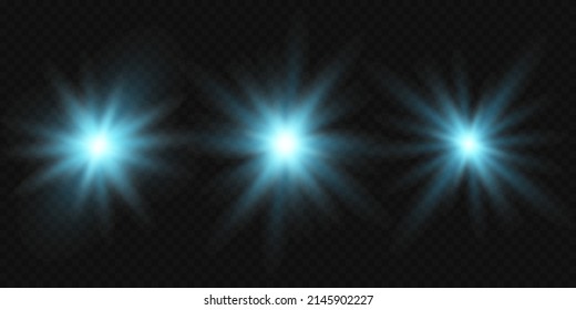 abstract blue light with flare
