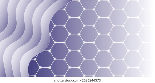 Fondo geométrico abstracto del modelo de la luz azul con el fondo del modelo de la onda Diseño futurista para el Anuncio, la cubierta, el cartel, y la presentación